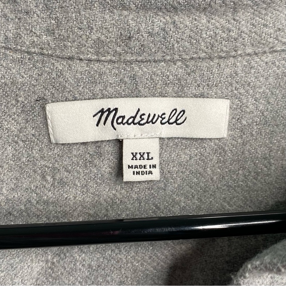 Madewell Size XXL Flannel Flap-Pocket Oversized Ex-Boyfriend Shirt - Picture 8 of 12